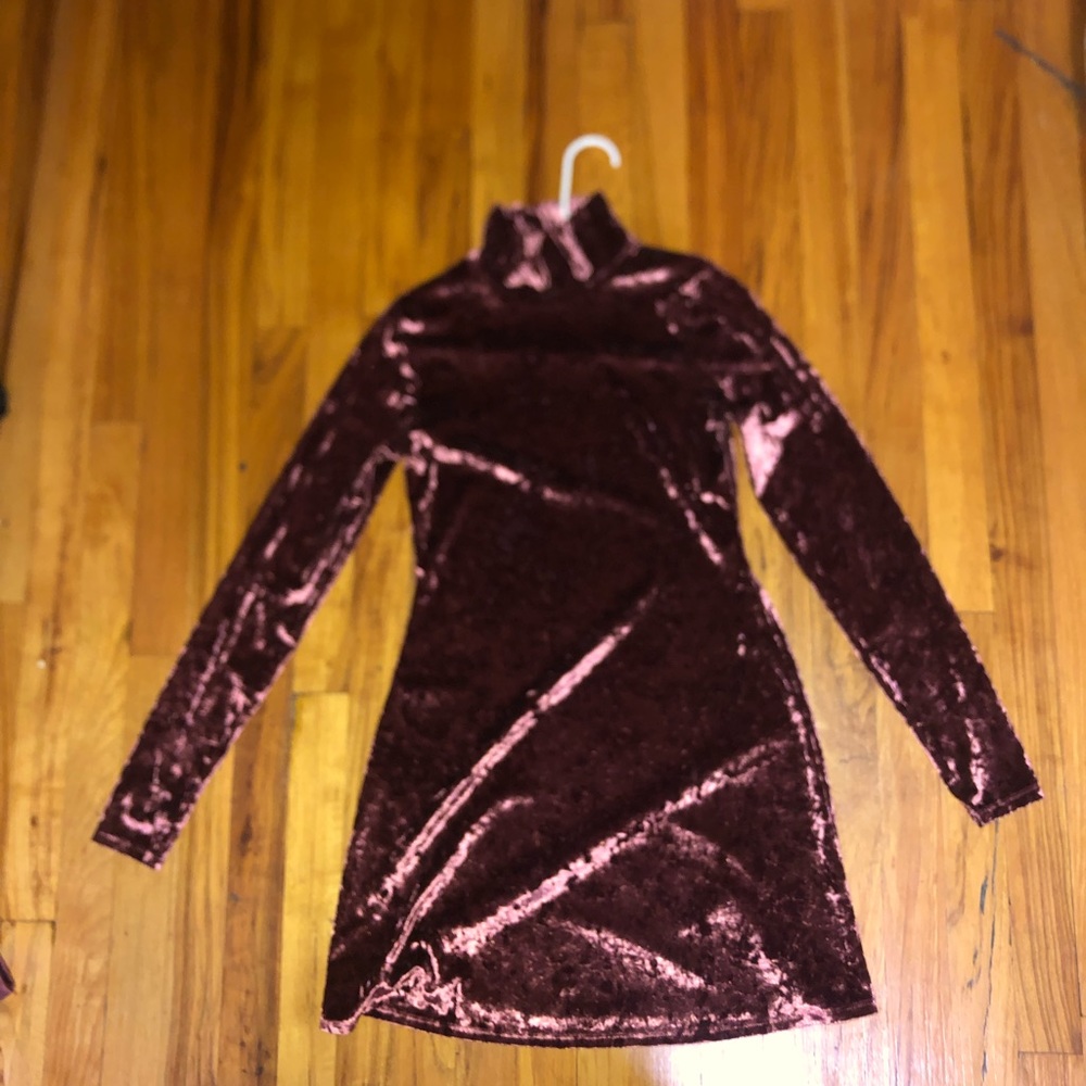 Crushed velvet dress